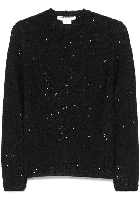 Black sequin-embellished sweater Comme des garcons - women COMME DES GARCONS COMME DES GARCONS | Sweaters | RNN5141